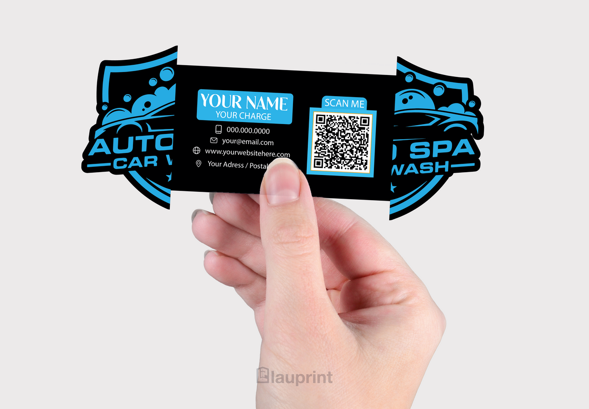 Shaped Business Cards | Car Wash (2)