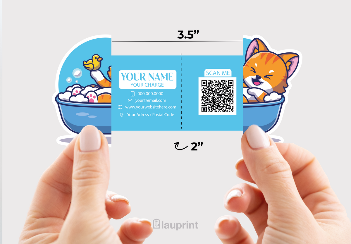 Shaped Business Cards | Pet Spa (4)