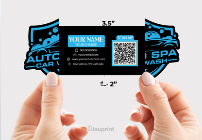 Shaped Business Cards | Car Wash (2)