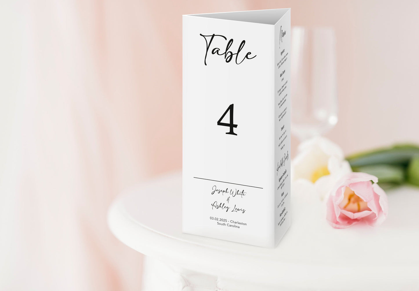 Trifold Wedding Program | Timeline Wedding