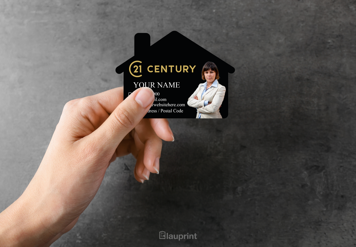 Century 21 Shaped Business Cards