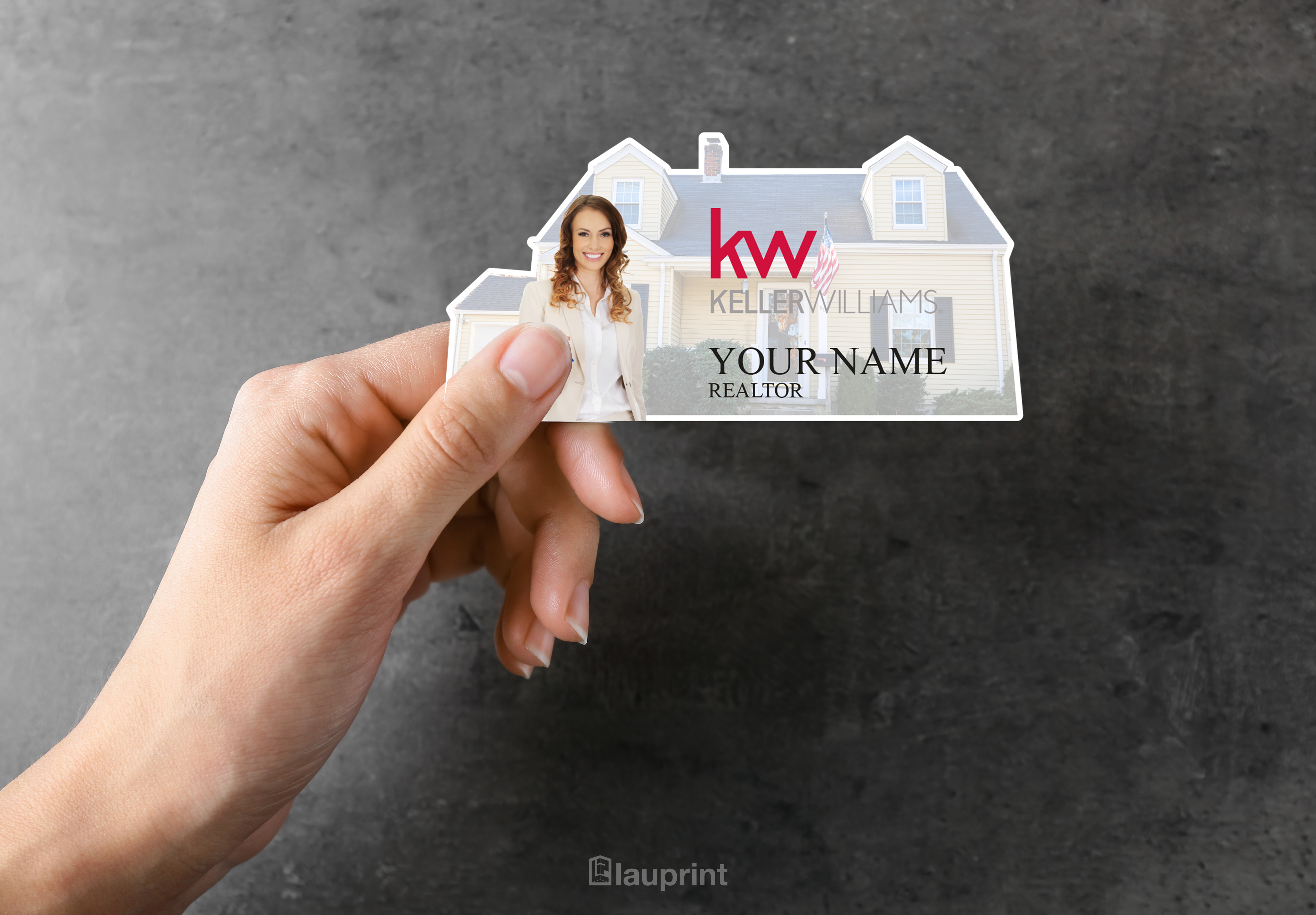 Keller Williams Shaped Business Cards