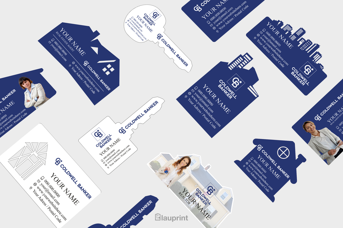 Coldwell Banker Shaped Business Cards