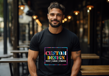 Load image into Gallery viewer, Custom Print T-Shirt | Personalized T-Shirt | Custom Text Design T-Shirt | Personalized T-shirt | Cotton T-Shirt | Custom Shirt
