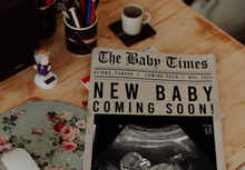 Load image into Gallery viewer, Printed Folded New Baby Announcement Newspaper
