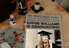 Load image into Gallery viewer, Graduation Invitation Newspaper Printed
