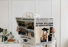 Load image into Gallery viewer, Graduation Invitation Newspaper Printed
