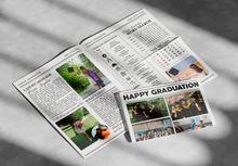 Load image into Gallery viewer, Graduation Invitation Newspaper Printed
