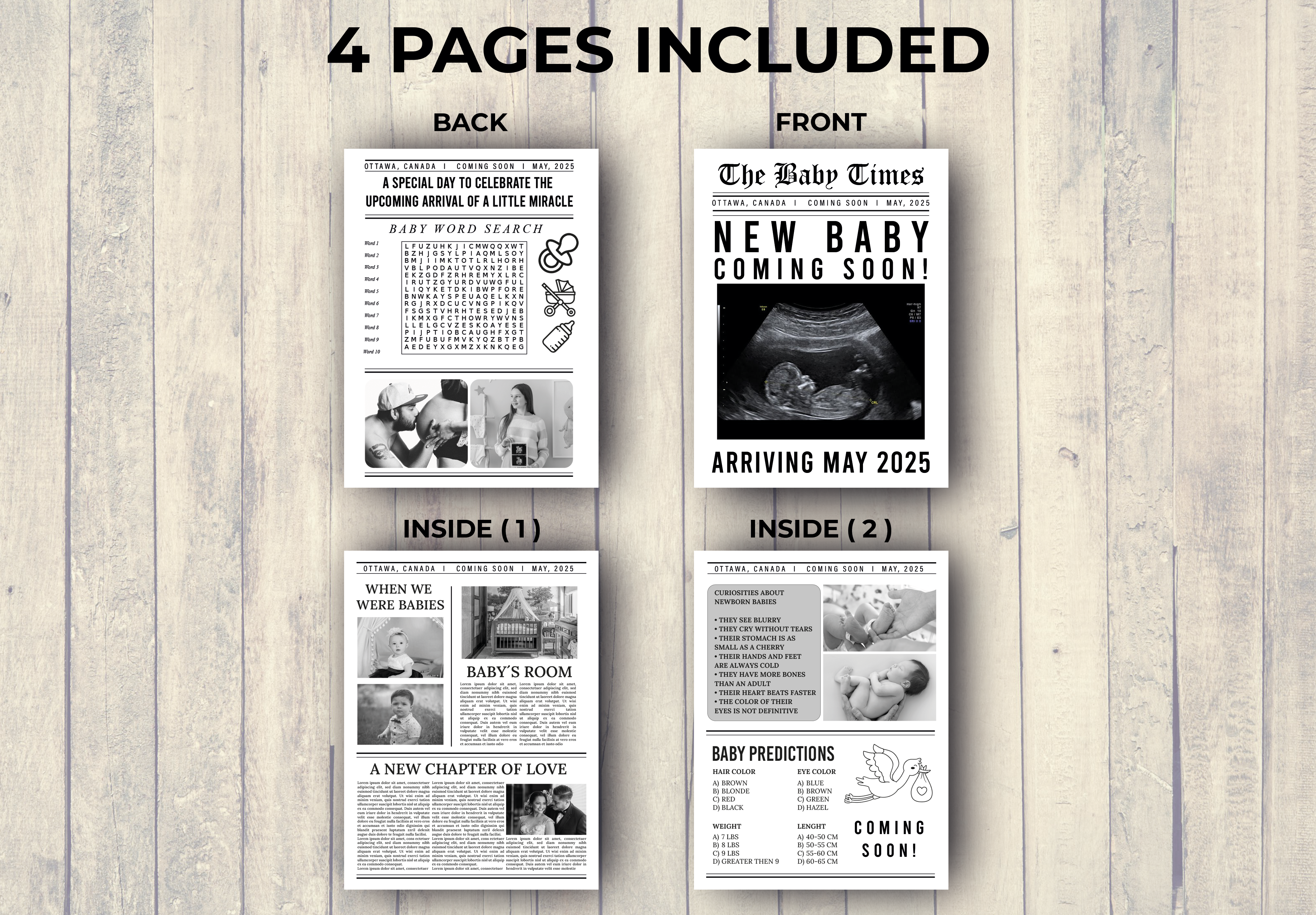 Newspaper Baby Announcement