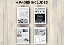 Load image into Gallery viewer, Printed Folded New Baby Announcement Newspaper
