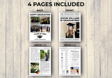 Load image into Gallery viewer, Graduation Invitation Newspaper Printed
