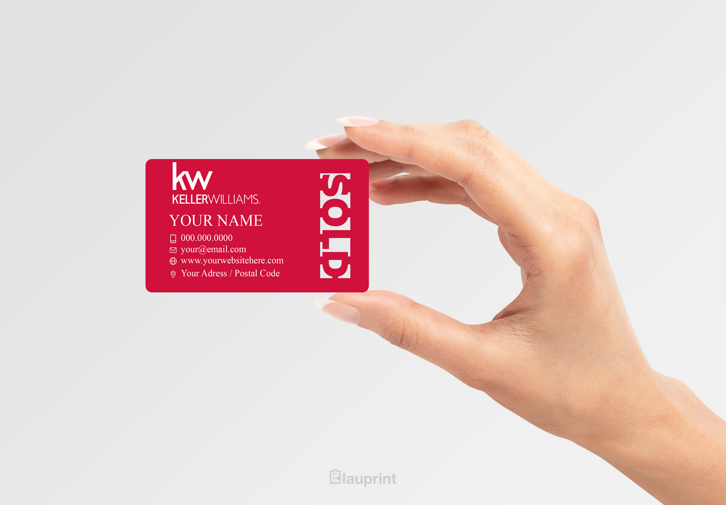 Keller Williams Shaped Business Cards