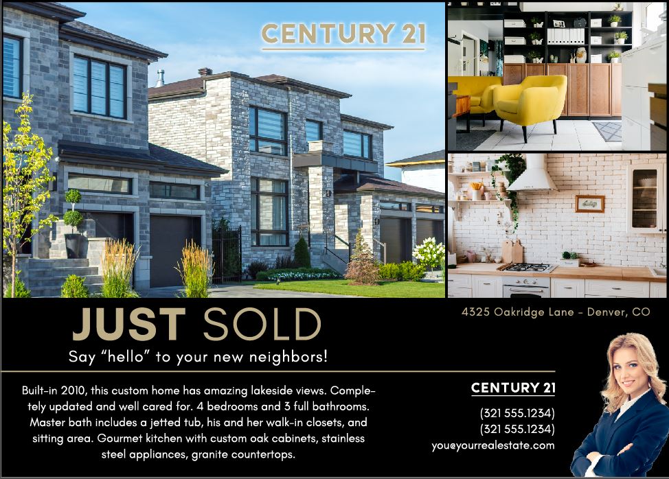 Postcard Just Sold Century 21 - 001