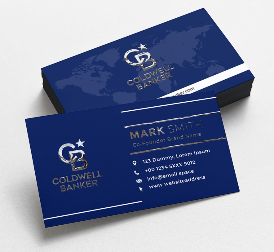 Coldwell Banker  Luxury Business Cards With Embossed Metallic FOIL